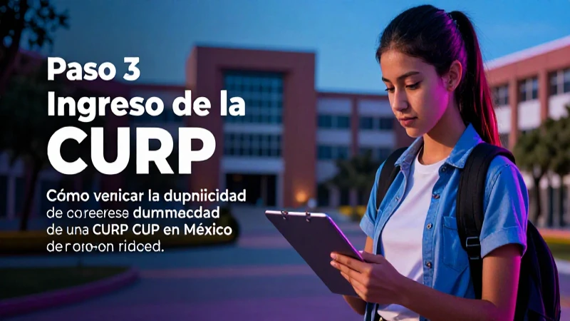 Verificar duplicidad de la CURP en México