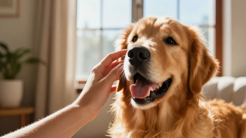 Retrato vibrante de Golden Retriever en luz cálida