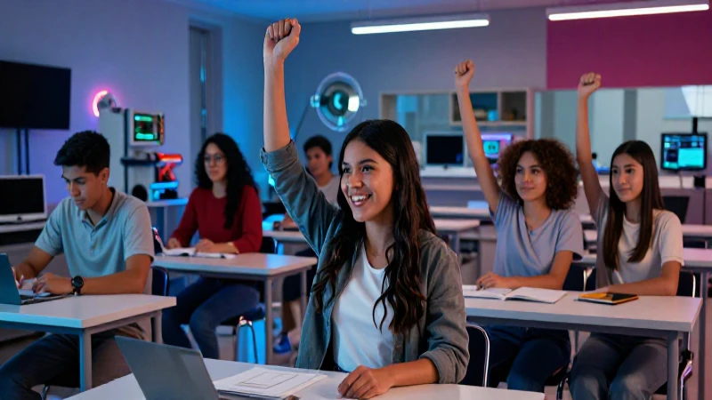 Estudiantes mexicanos exitosos en un moderno instituto